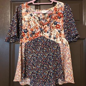 Anthropologie floral blouse